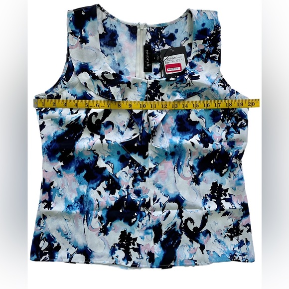 Elegant St. John Silk Sleeveless Top - Size 10 - Picture 3 of 8